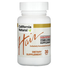 California Natural, Hår, Hög Potenti, 30 Tabletter
