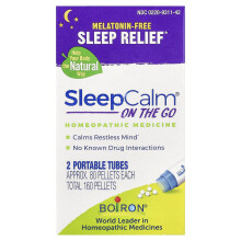 SleepCalm On The Go, 2 Tubos Portátiles, 80 Pellets Cada Uno, Boiron