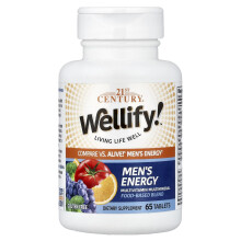 21st Century, Wellify! Männer-Energie, Multivitamin-Multiminerale, 65 Tabletten