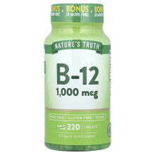 Nature's Truth, Witamina B-12, 1 000 mcg, 220 Tabletek
