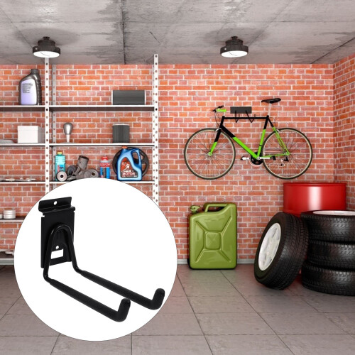 Suporte de parede para bicicletas de 8 polegadas com organizador de armazenamento resistente para garagem. 1