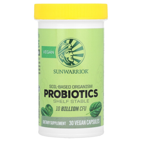 Sunwarrior, Probiotika, 10 Billion CFU, 30 Vegan Capsuler