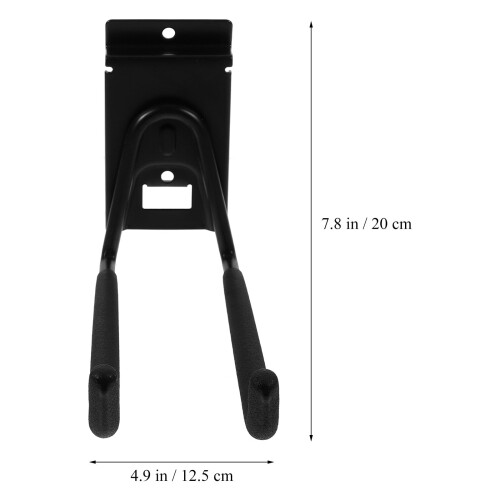 Suporte de parede para bicicletas de 8 polegadas com organizador de armazenamento resistente para garagem. 2