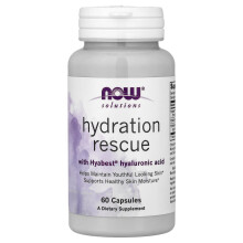NOW Foods, Solutions, Hydratatie-rescue met Hyabest Hyaluronzuur, 60 Veg Capsules