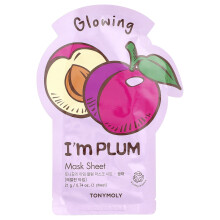 TonyMoly, Jag Är Plum, Glowing Beauty Mask Sheet, 1 Blad, 0.74 oz (21 g)