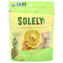 Solely, Anelli di ananas biologici, 3.5 oz (100 g)