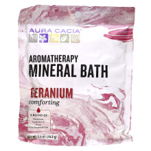Aura Cacia, Aromatherapie Mineralen Bad, Troostende Geranium, 2.5 oz (70.9 g)
