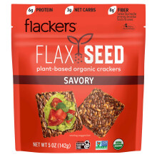 Flackers, Lužná semienka na krupičky, Savory, 5 oz (142 g)