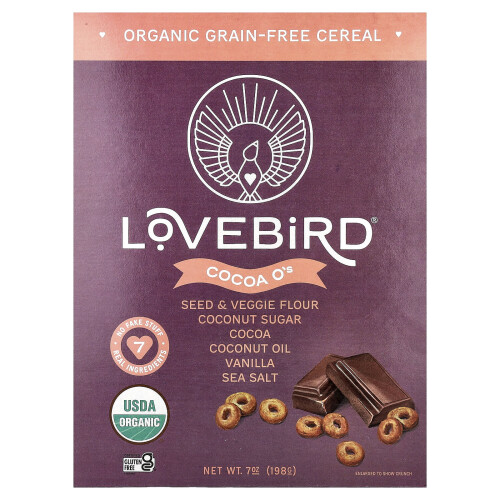 Lovebird, Οργανική Χωρίς Σιτάρι Κριςπς, Κocoa O's, 7 oz (198 g)