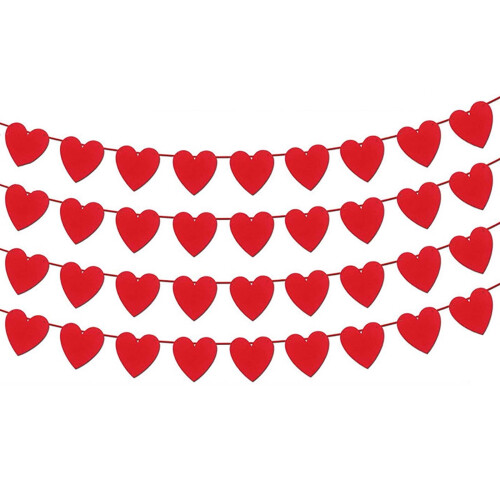 Valentine's Heart Garland Banner Set 1