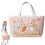 Bolsa de lona acolchoada feminina 33x31cm 2