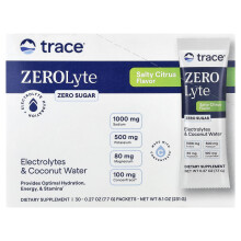 Trace Minerals Æ, TM Sport, ZeroLyte, Bebida de Eletrólitos, Citrus Salgado, 30 Pacotes, 0,27 oz (7,7 g) Cada