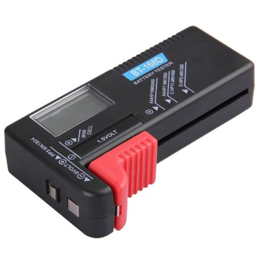 Bærbar batteritester LCD til AA AAA C D9V 1