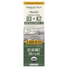 Triquetra Health, Plant-D3, Vitamina D3 + K2 de Alimentos Completa, Fuerza Máxima, 1 fl oz (30 ml)