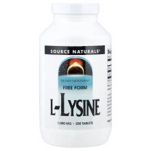 Source Naturals, L-Lizin, 1,000 mg, 200 Tabletta