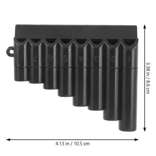 OUNONA pan pipe instrument black ABS 2 sets 1