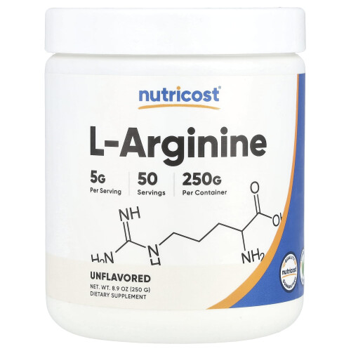 Nutricost, L-Arginine, Αχυρένιο, 8.9 oz (250 g)