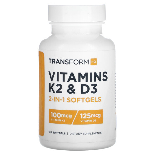 TransformHQ, Vitamine K2 e D3, 120 Softgels