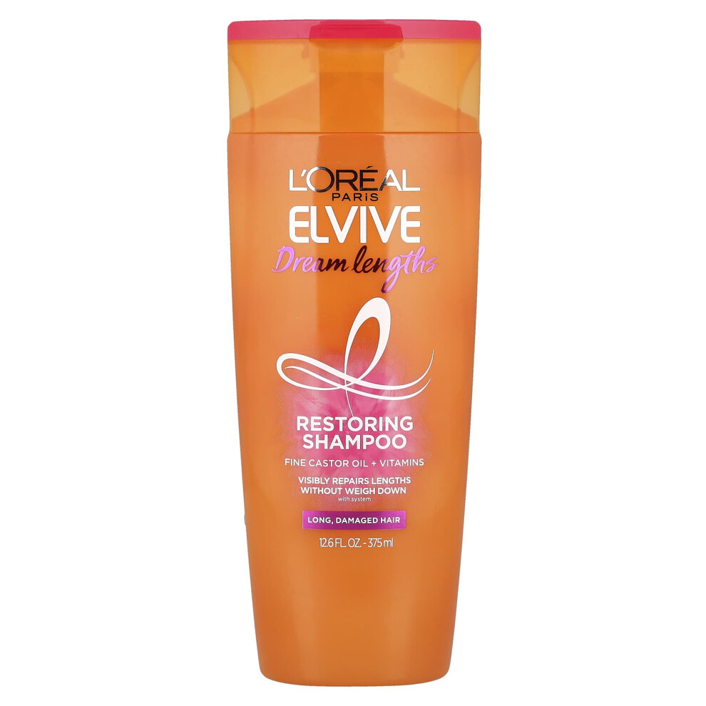 L'orâÂ©Al L'orã©Al, Elvive, Dream Lengths, Restoring Shampoo, Long, Damaged Hair, 12.6 Fl Oz (375 Ml)