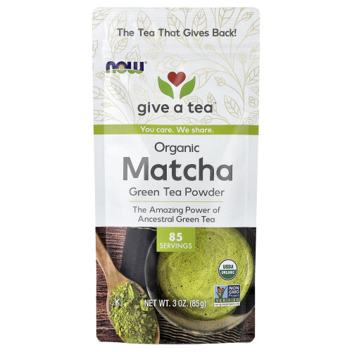 NOW Foods NOW Foods, Αληθινή Τσάι, Οργανικό Matcha Πουλβερίζωμα Τσαγιού, 3 oz (85 g)