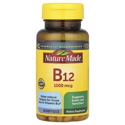 Nature Made Nature Made, Βιταμίνη B12, 1,000 mcg, 90 Μυξέλες