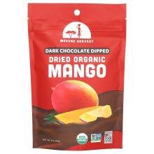 Mavuno Harvest, Droge Organische Mango, Donker Chocolade Bedekte, 3 oz (84 g)