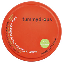Tummydrops, Organiskt Fall Harvest Äpple Ginger, 18 Drops