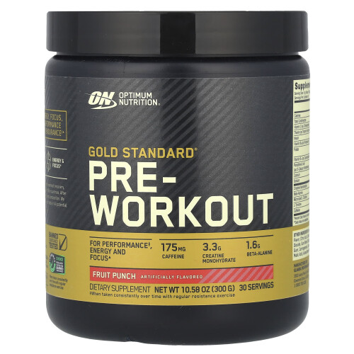 Optimum Nutrition Оптимισμό Νουτρίσιον, Gold Standard Προ-Εργασία, Φρούτα Πουντς, 10,58 oz (300 g)
