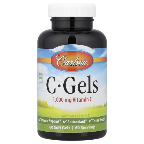 Carlson, C-Gel, Vitamin C, 1.000 mg, 60 Bløde Gel