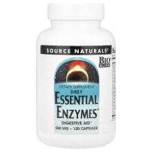 Source Naturals, Daglig Væsentlig Enzyme, 500 mg, 120 kapsler