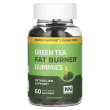 Nobi Nutrition, Grøn Te Fat Burner Gummies, 60 Pectin-Based Gummies