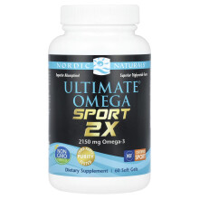 Nordic Naturals, Omaża Ultimate Sport 2x, 2,150 mg, 60 Miękkie Gelki (1,075 mg na Gelki)