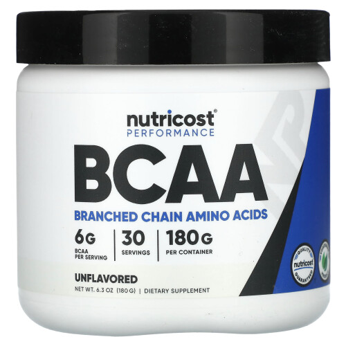 Nutricost, Performance, BCAA, Ανύληπτος Γεύσης, 6.3 oz (180 g)