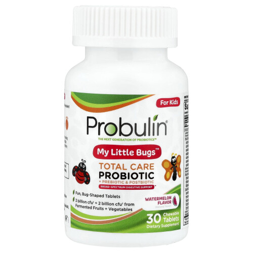 Probulin, Probiotico Totale per Bambini, My Little Bugs, 30 Compresse Masticabili