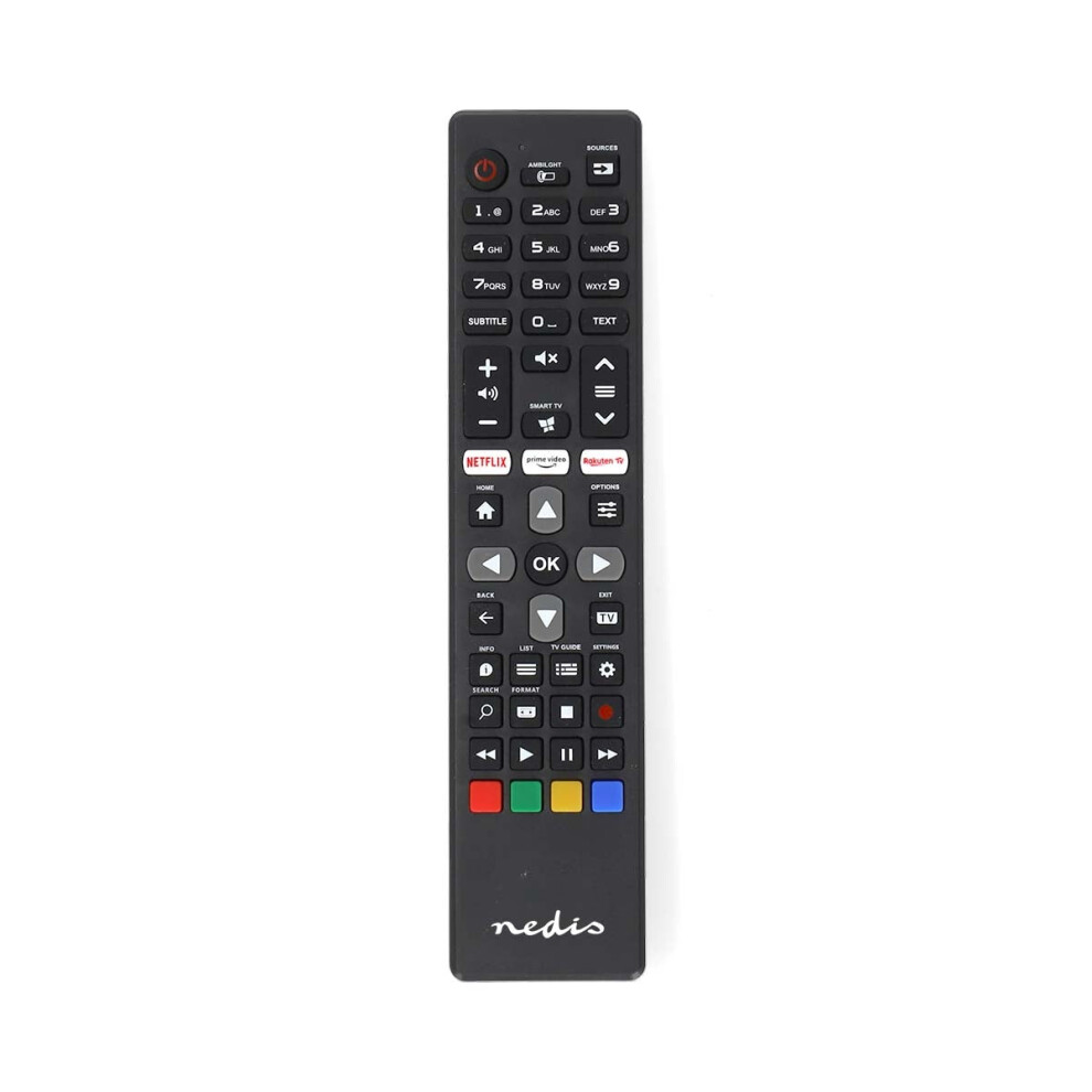 Replacement Remote Control | Fits: Philips | Preprogrammed | 1 Unit | Amazon Prime / Netflix Button / Rakuten Tv Button | Infrared | Black 5412810449460