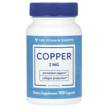 The Vitamin Shoppe, Χαλκός, 2 mg, 100 Φιάλες