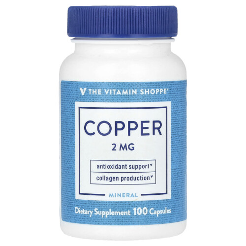 The Vitamin Shoppe, Χαλκός, 2 mg, 100 Φιάλες