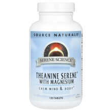 Source Naturals, Theanine Serene With Magnesium, 120 Tabletta