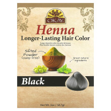 Okay Pure Naturals, Henna, Långvarig Hårfärg, Svart, 2 oz (56.7 g)