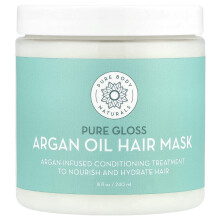 Pure Body Naturals, Puritatea Arganului de Ulei pentru Păr, 8 fl oz (240 ml)