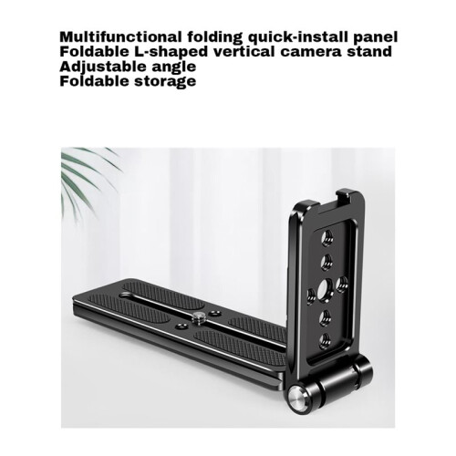 L Shaped Quick Release Plate Adjustable Angle L Bracket for DSLR Cameras, Vertical Horizontal Filming Tripod Mount 1