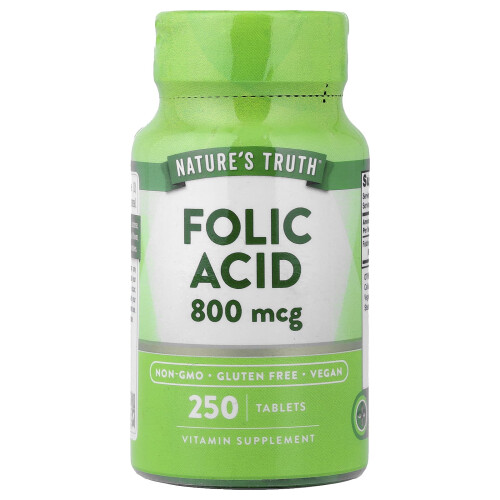 Nature's Truth, Folsäure, 800 mcg, 250 Tabletten