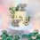 Décoration de gâteau éléphanteau vert avec perles 3