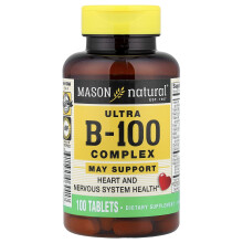 Mason Natural, Mason Természetes, Ultra B-100 Komplex, 100 tabletta