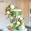 Décoration de gâteau éléphanteau vert avec perles 4
