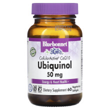 Bluebonnet Nutrition, CoQ10 Activ Celular, Ubiquinol, 50 mg, 60 Geluri Moale Vegetariene