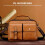 Ανδρική τσάντα ώμου Casual Crossbody, ανοιχτό καφέ, PU, ελαφριά και ρυθμιζόμενη 5