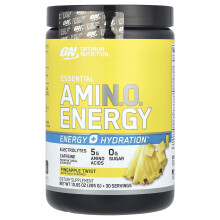 Optimum Nutrition, ESSENTIAL AMIN.O. ENERGY + ELECTROLYTES, Pineapple Twist, 10.05 oz (285 g)
