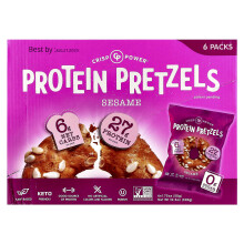 Crisp Power, Pretzel di Proteine, Sesamo, 6 Buste, 1.75 oz (50 g) Ogni