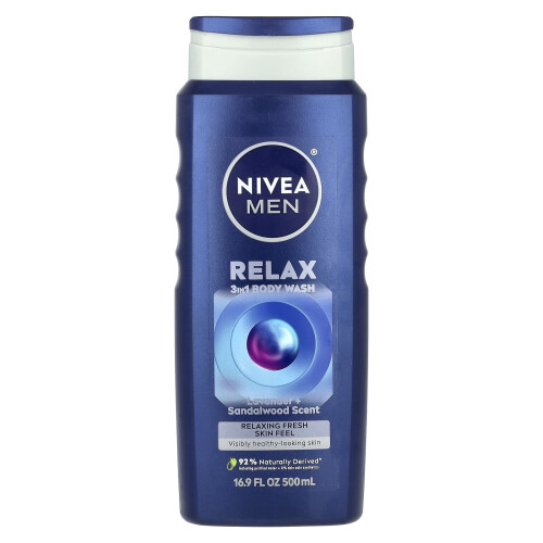 NIVEA Nivea, Άνδρες, Αφροδισιακή 3 σε 1 Σώμα Σαμπουάν, Λεβάντε + Σανδαλόξυλο, 16.9 fl oz (500 ml)